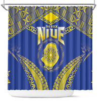 Niue The Rock Of Polynesia Shower Curtain Peniamina Gospel Day Blue Version LT05 Blue - Polynesian Pride