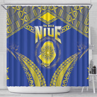 Niue The Rock Of Polynesia Shower Curtain Peniamina Gospel Day Blue Version LT05 - Polynesian Pride