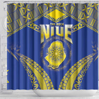 Niue The Rock Of Polynesia Shower Curtain Peniamina Gospel Day Blue Version LT05 - Polynesian Pride