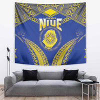 Niue The Rock Of Polynesia Tapestry Peniamina Gospel Day Blue Version LT05 Blue - Polynesian Pride