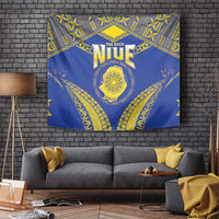 Niue The Rock Of Polynesia Tapestry Peniamina Gospel Day Blue Version LT05 - Polynesian Pride