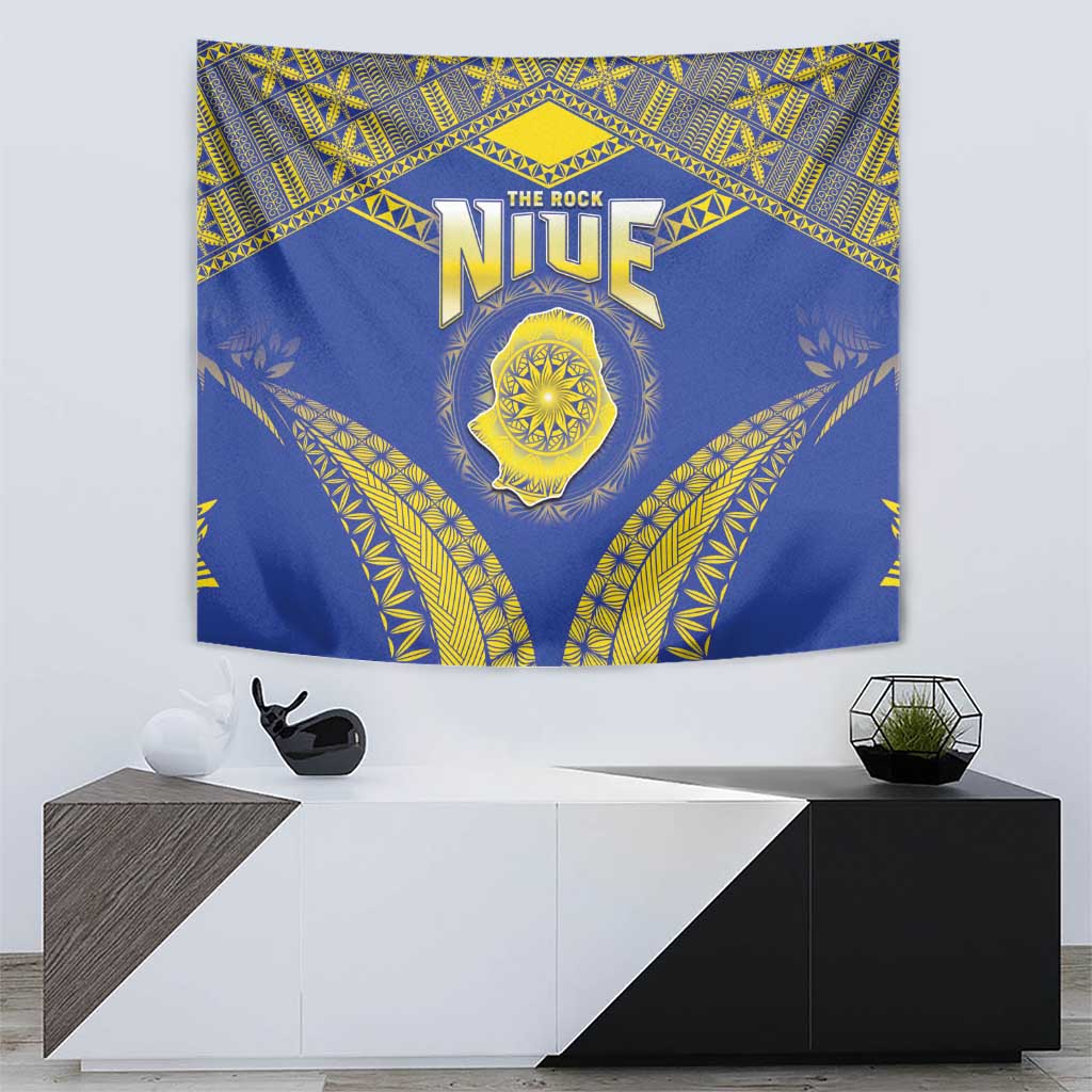 Niue The Rock Of Polynesia Tapestry Peniamina Gospel Day Blue Version LT05 - Polynesian Pride