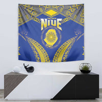 Niue The Rock Of Polynesia Tapestry Peniamina Gospel Day Blue Version LT05 - Polynesian Pride