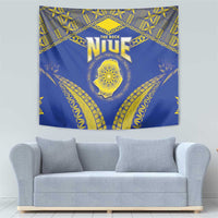 Niue The Rock Of Polynesia Tapestry Peniamina Gospel Day Blue Version LT05 - Polynesian Pride