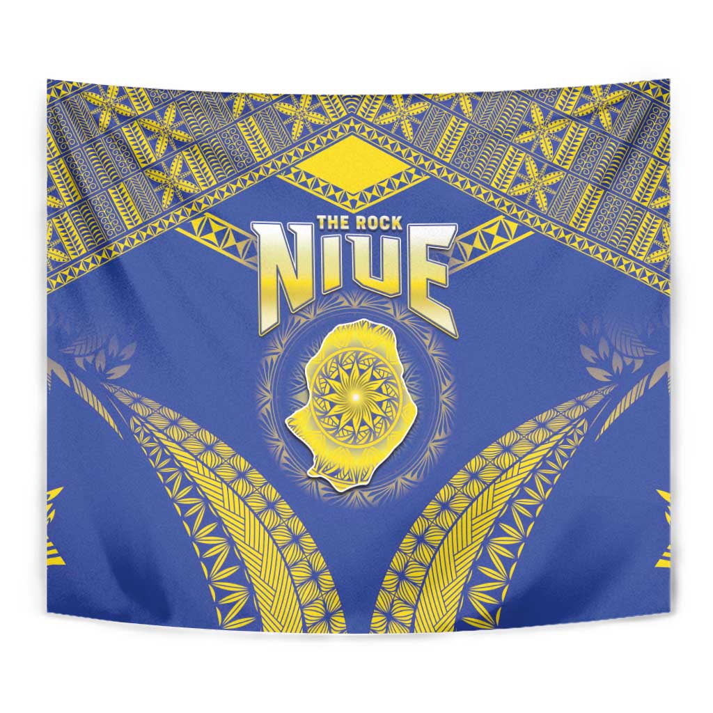 Niue The Rock Of Polynesia Tapestry Peniamina Gospel Day Blue Version LT05 - Polynesian Pride