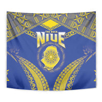 Niue The Rock Of Polynesia Tapestry Peniamina Gospel Day Blue Version LT05 - Polynesian Pride