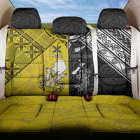 New Zealand Maori And Niue Hiapo Back Car Seat Cover Lizard And Coconut Crab Together LT05 One Size Yellow - Polynesian Pride