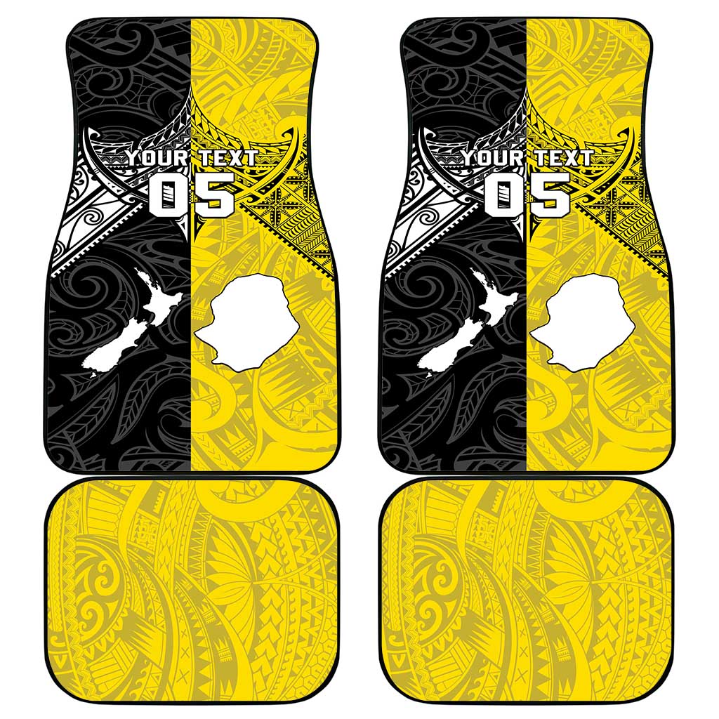 New Zealand Maori And Niue Hiapo Car Mats Lizard And Coconut Crab Together LT05 - Polynesian Pride
