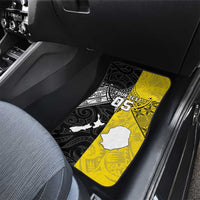 New Zealand Maori And Niue Hiapo Car Mats Lizard And Coconut Crab Together LT05 - Polynesian Pride