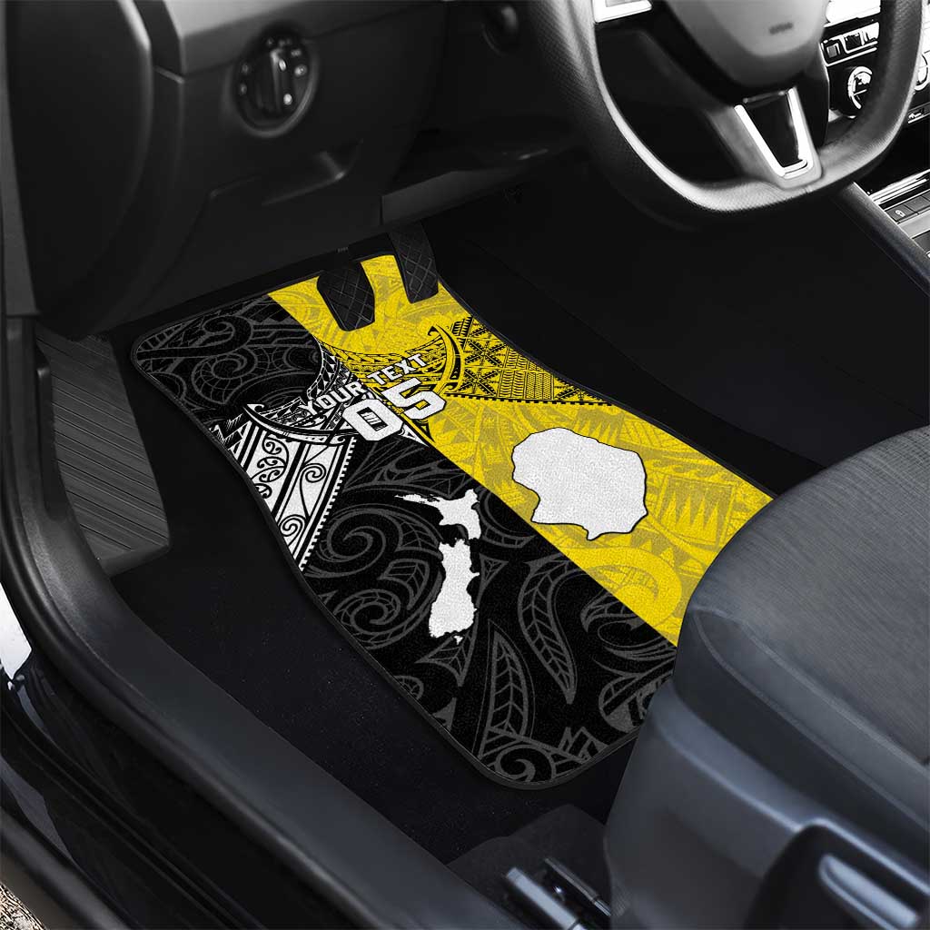 New Zealand Maori And Niue Hiapo Car Mats Lizard And Coconut Crab Together LT05 - Polynesian Pride