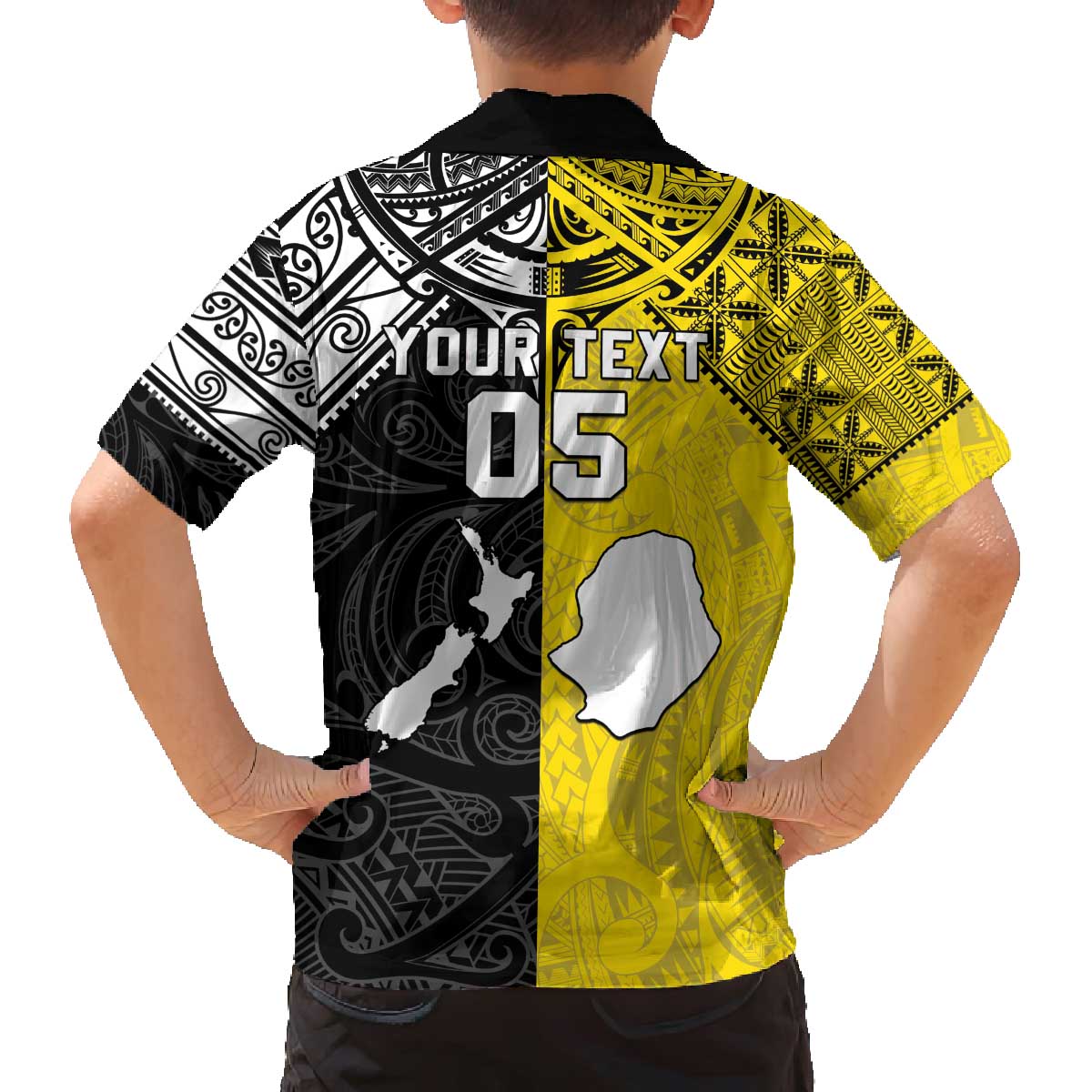 Custom New Zealand Maori And Niue Hiapo Family Matching Off The Shoulder Long Sleeve Dress and Hawaiian Shirt Lizard And Coconut Crab Together LT05 - Polynesian Pride