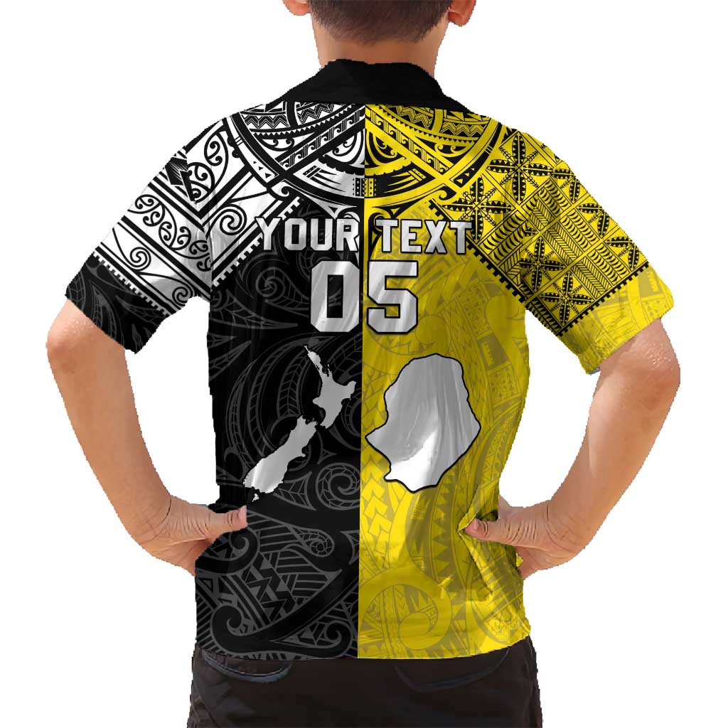 Custom New Zealand Maori And Niue Hiapo Family Matching Summer Maxi Dress and Hawaiian Shirt Lizard And Coconut Crab Together LT05 - Polynesian Pride