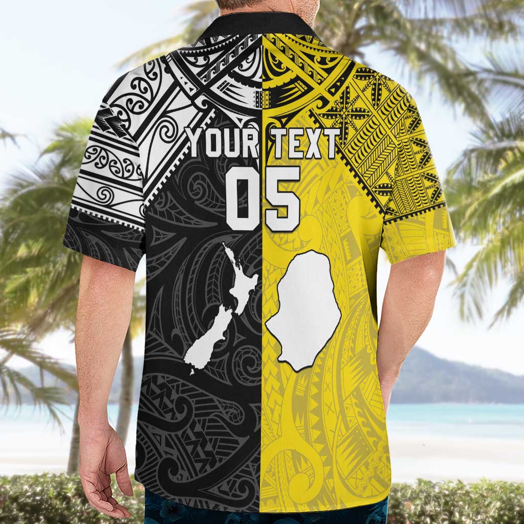 Custom New Zealand Maori And Niue Hiapo Hawaiian Shirt Lizard And Coconut Crab Together LT05 - Polynesian Pride