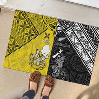 New Zealand Maori And Niue Hiapo Rubber Doormat Lizard And Coconut Crab Together LT05 - Polynesian Pride