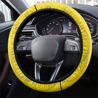 New Zealand Maori And Niue Hiapo Steering Wheel Cover Lizard And Coconut Crab Together LT05 - Polynesian Pride