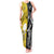 Custom New Zealand Maori And Niue Hiapo Tank Maxi Dress Lizard And Coconut Crab Together