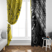 New Zealand Maori And Niue Hiapo Window Curtain Lizard And Coconut Crab Together LT05 - Polynesian Pride