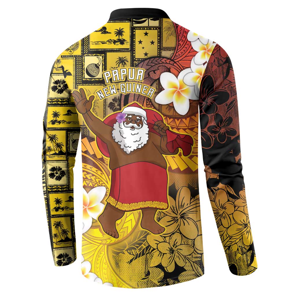 Papua New Guinea Retro Christmas Button Sweatshirt Hamamas Krismas - Polynesian Pride
