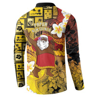 Papua New Guinea Retro Christmas Button Sweatshirt Hamamas Krismas - Polynesian Pride