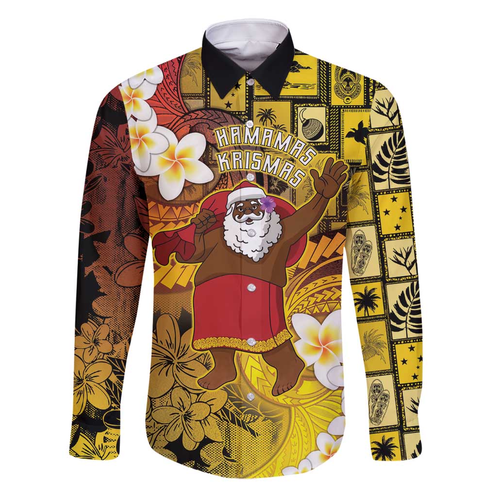 Papua New Guinea Retro Christmas Family Matching Off Shoulder Short Dress and Hawaiian Shirt Hamamas Krismas - Polynesian Pride