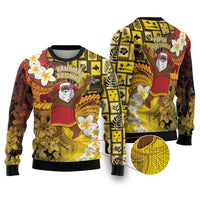 Papua New Guinea Retro Christmas Ugly Christmas Sweater Hamamas Krismas LT05 Colorful - Polynesian Pride