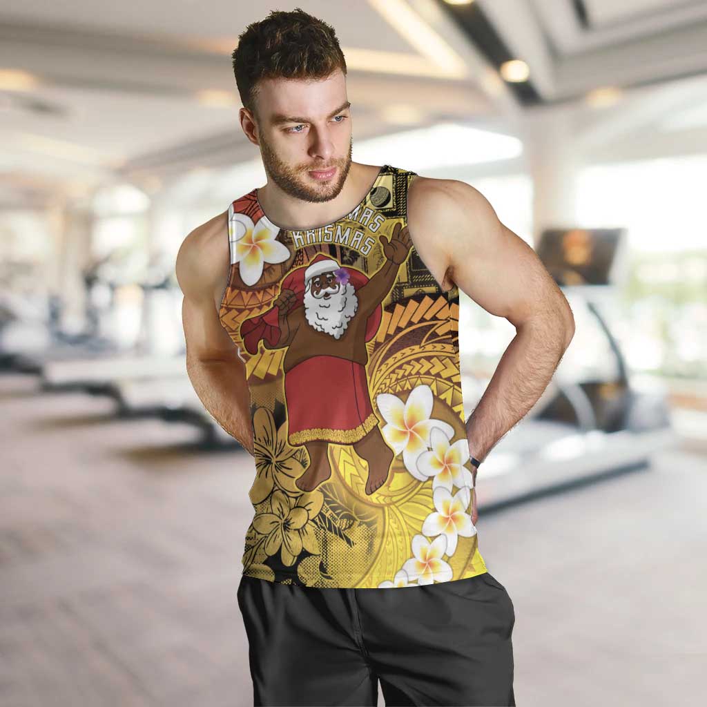 Papua New Guinea Retro Christmas Men Tank Top Hamamas Krismas - Polynesian Pride