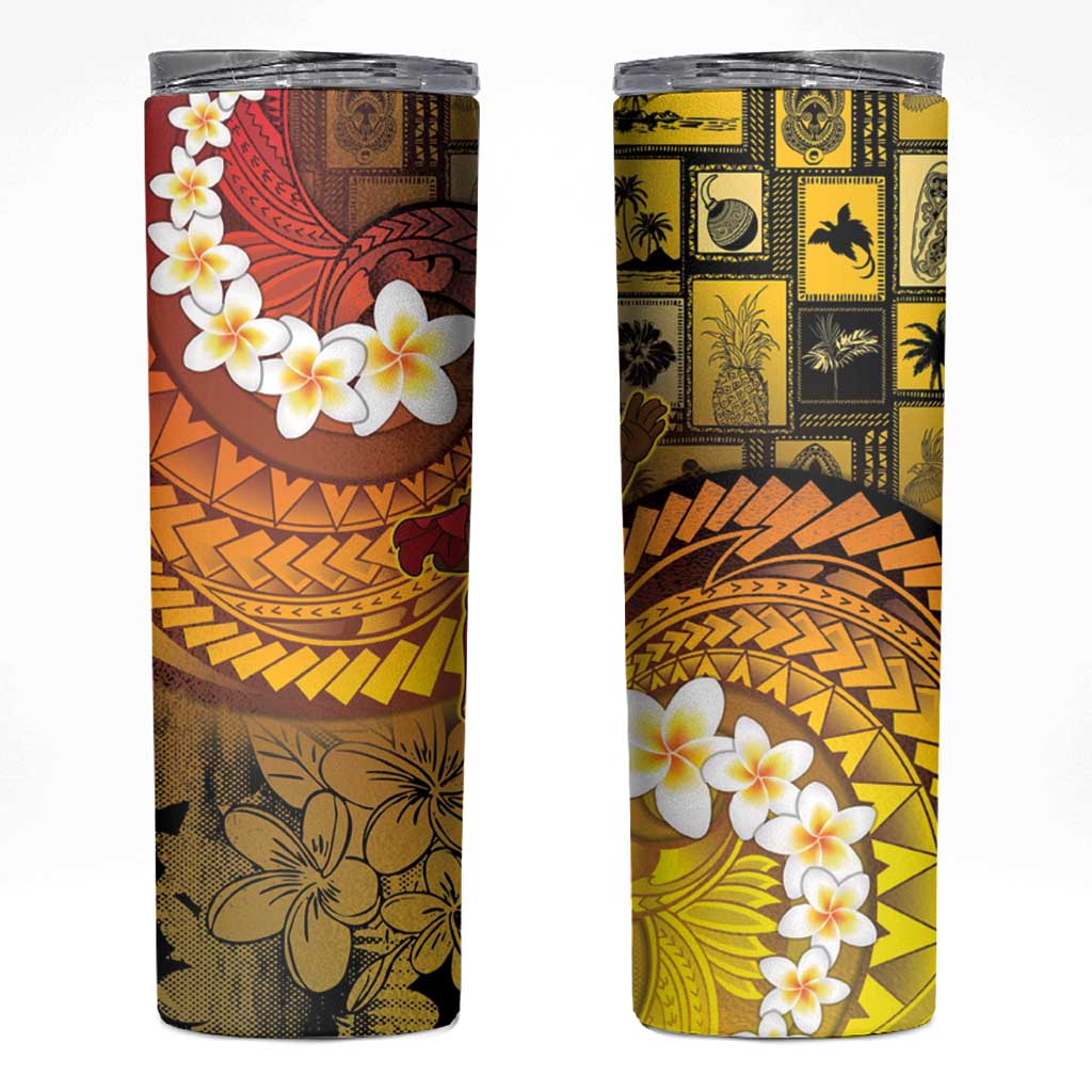 Papua New Guinea Retro Christmas Skinny Tumbler Hamamas Krismas LT05 Colorful - Polynesian Pride
