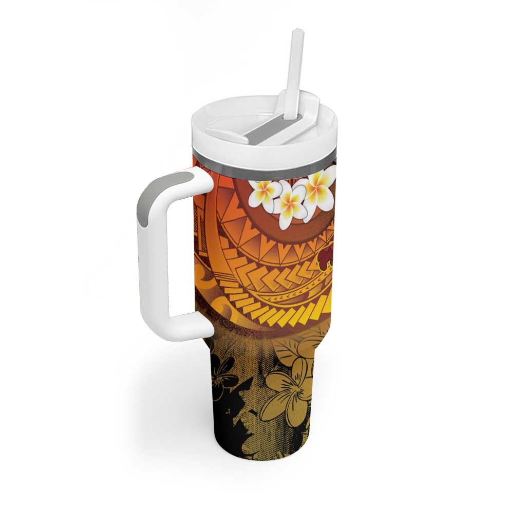 Papua New Guinea Retro Christmas Tumbler With Handle Hamamas Krismas - Polynesian Pride