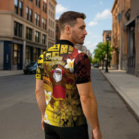 Papua New Guinea Retro Christmas Zipper Polo Shirt Hamamas Krismas - Polynesian Pride