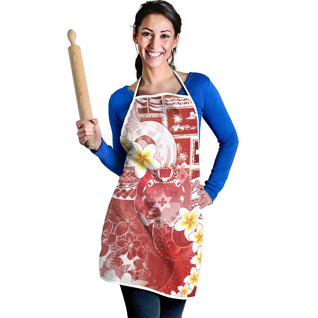 Tonga Christmas Apron Kilisimasi Fiefia Retro Style Red - Polynesian Pride