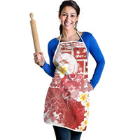 Tonga Christmas Apron Kilisimasi Fiefia Retro Style Red - Polynesian Pride