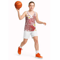 Tonga Christmas Basketball Jersey Kilisimasi Fiefia Retro Style Red - Polynesian Pride
