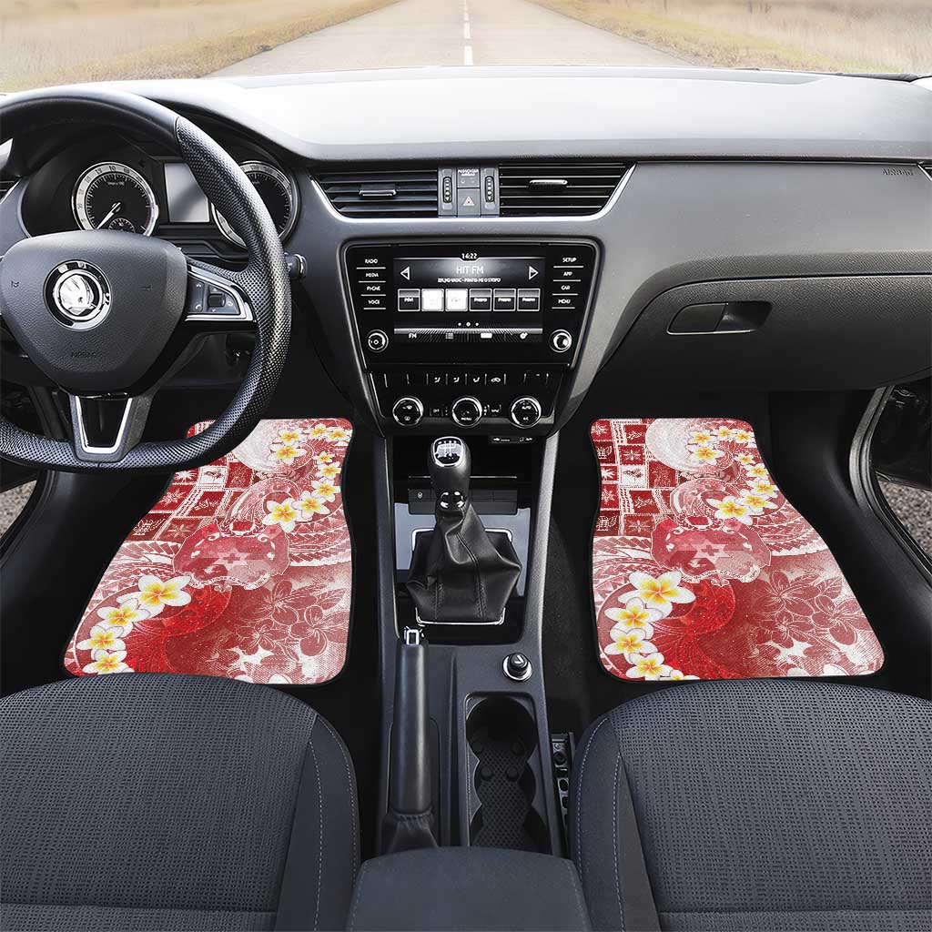 Tonga Christmas Car Mats Kilisimasi Fiefia Retro Style Red - Polynesian Pride