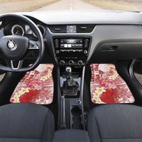 Tonga Christmas Car Mats Kilisimasi Fiefia Retro Style Red - Polynesian Pride