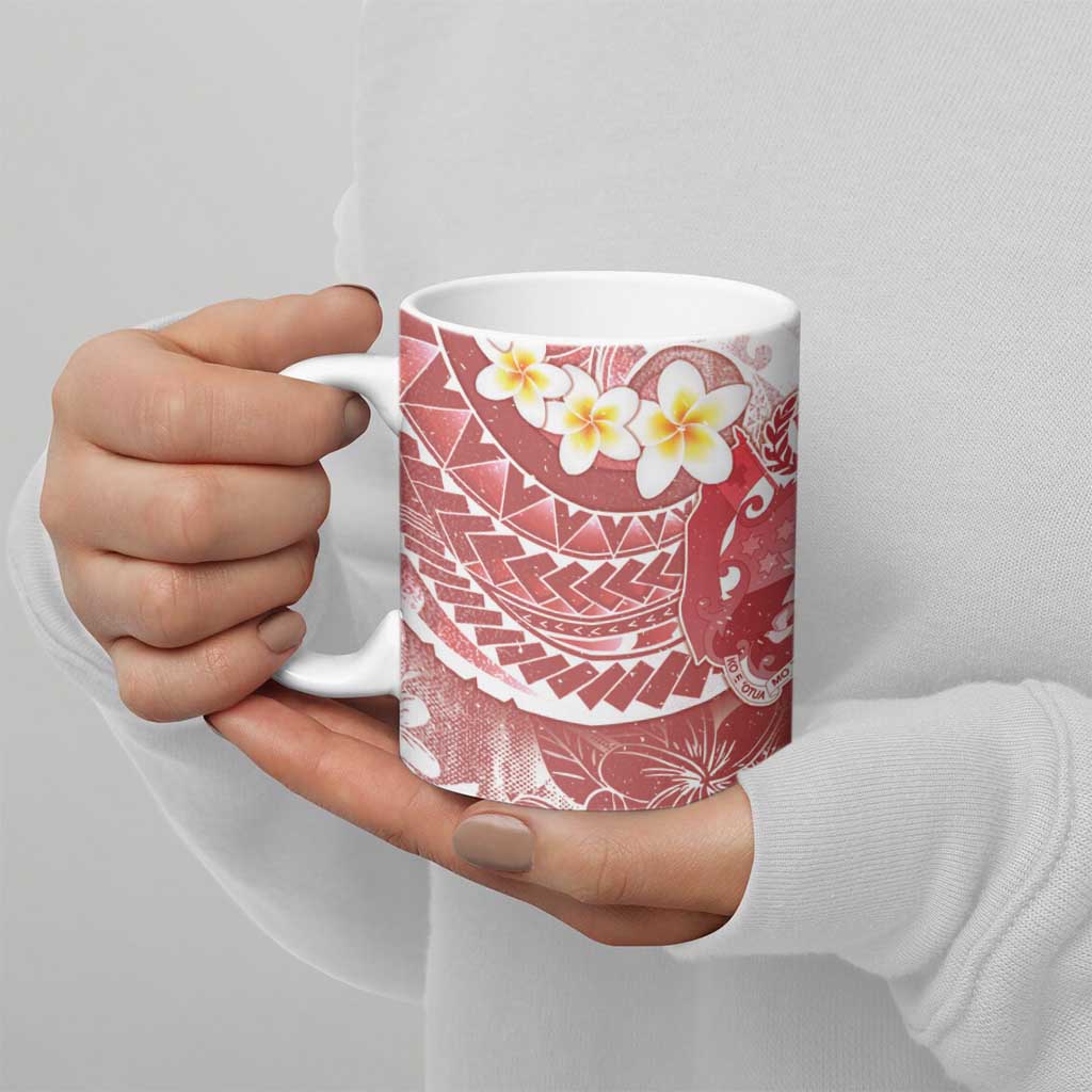 Tonga Christmas Ceramic Mug Kilisimasi Fiefia Retro Style Red - Polynesian Pride