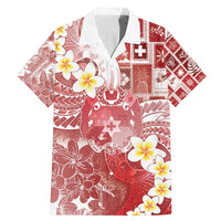 Tonga Christmas Family Matching Mermaid Dress and Hawaiian Shirt Kilisimasi Fiefia Retro Style Red LT05 Dad's Shirt - Short Sleeve Red - Polynesian Pride