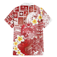 Tonga Christmas Family Matching Mermaid Dress and Hawaiian Shirt Kilisimasi Fiefia Retro Style Red LT05 - Polynesian Pride