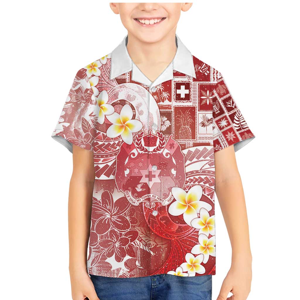 Tonga Christmas Family Matching Mermaid Dress and Hawaiian Shirt Kilisimasi Fiefia Retro Style Red LT05 Son's Shirt Red - Polynesian Pride