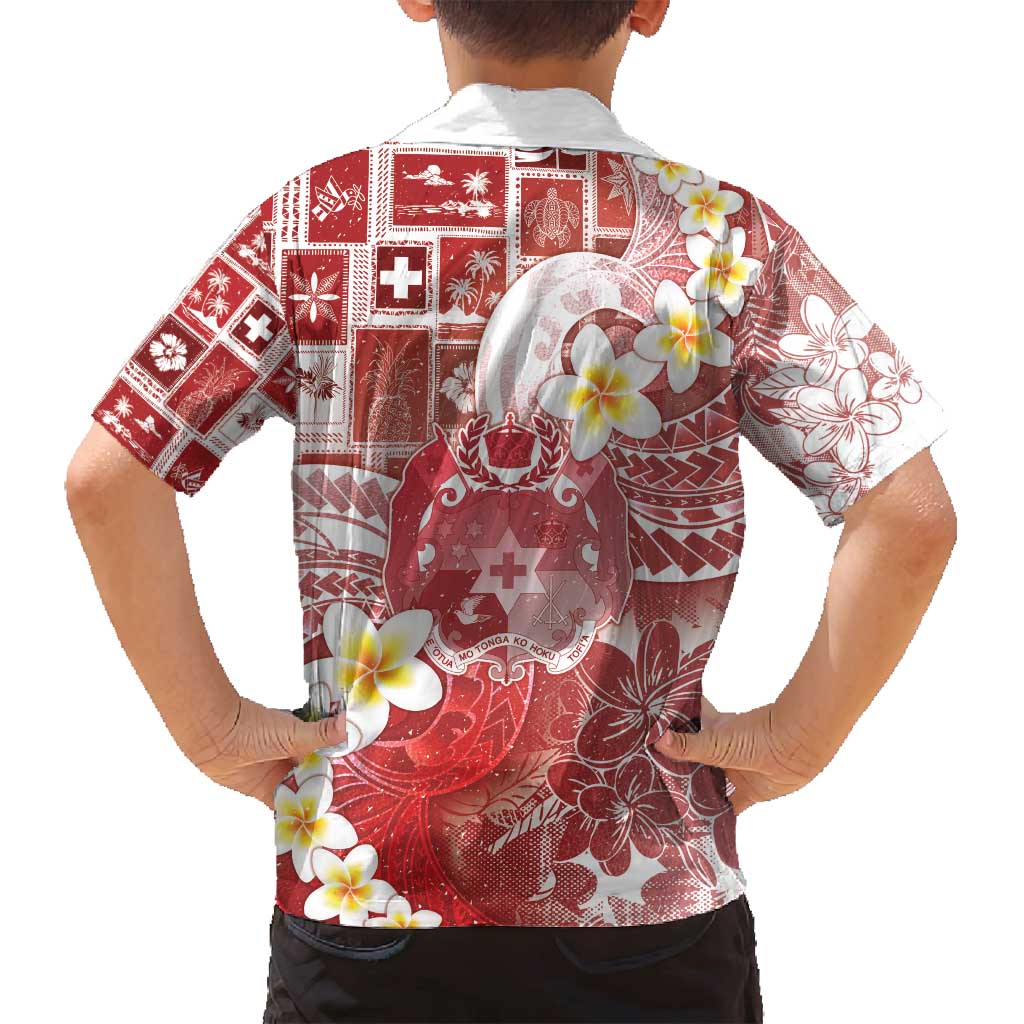 Tonga Christmas Family Matching Off Shoulder Short Dress and Hawaiian Shirt Kilisimasi Fiefia Retro Style Red LT05 - Polynesian Pride