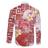 Tonga Christmas Family Matching Off Shoulder Short Dress and Hawaiian Shirt Kilisimasi Fiefia Retro Style Red LT05 - Polynesian Pride