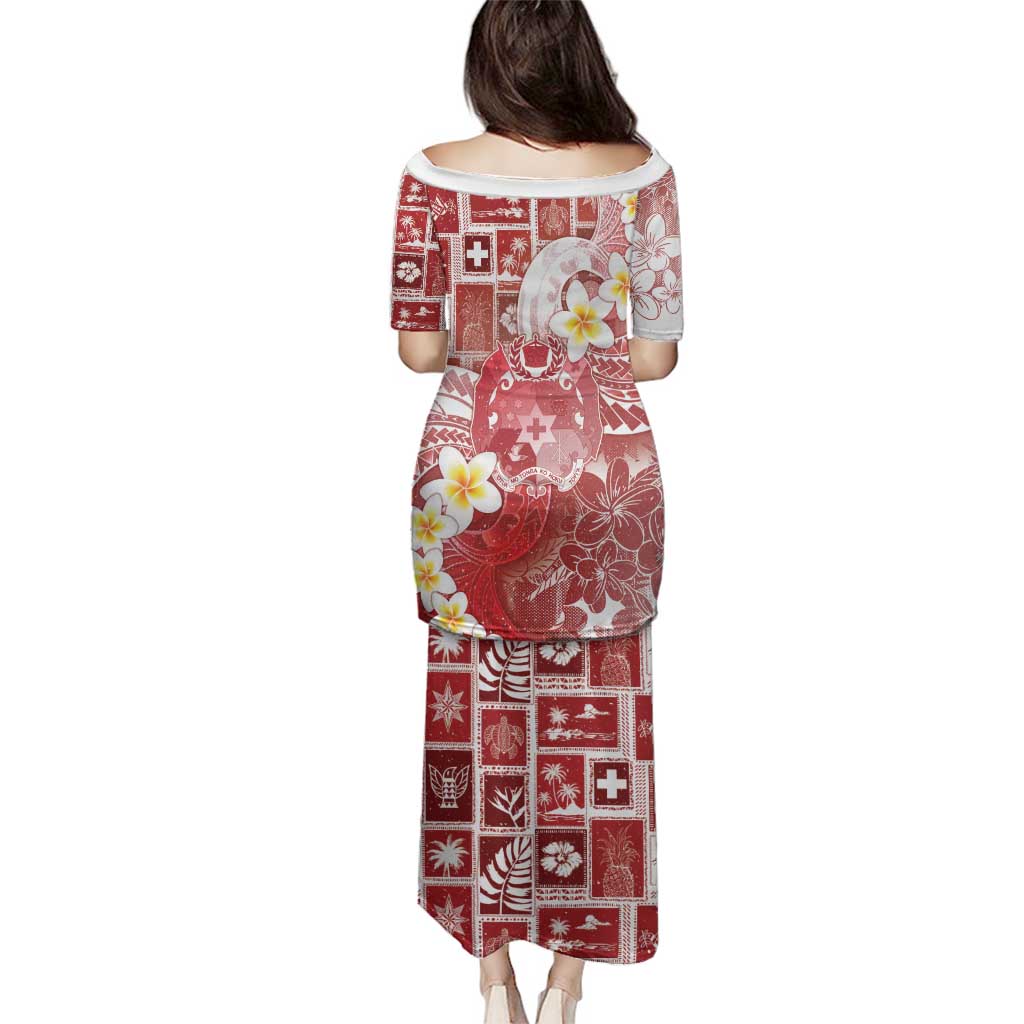 Tonga Christmas Family Matching Puletasi and Hawaiian Shirt Kilisimasi Fiefia Retro Style Red LT05 - Polynesian Pride
