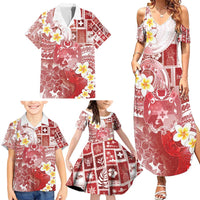 Tonga Christmas Family Matching Summer Maxi Dress and Hawaiian Shirt Kilisimasi Fiefia Retro Style Red LT05 - Polynesian Pride
