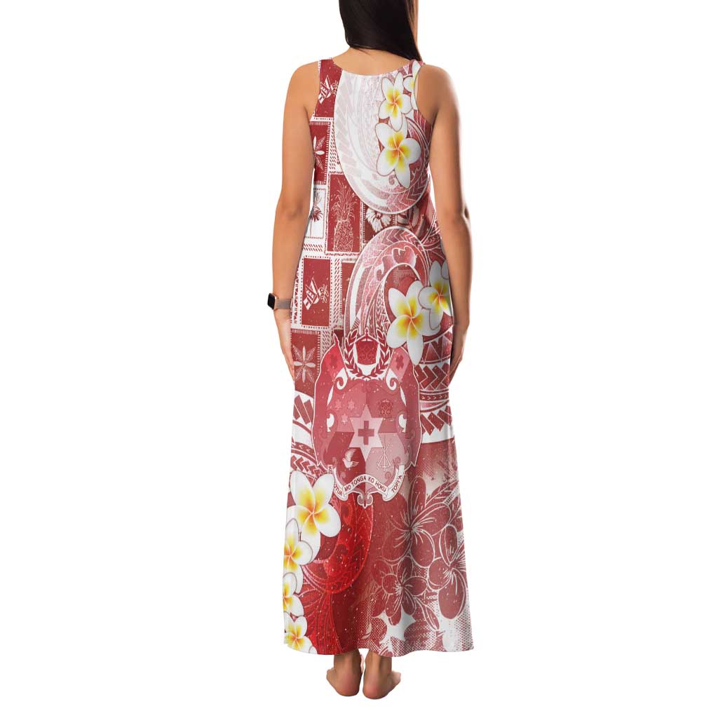 Tonga Christmas Family Matching Tank Maxi Dress and Hawaiian Shirt Kilisimasi Fiefia Retro Style Red LT05 - Polynesian Pride