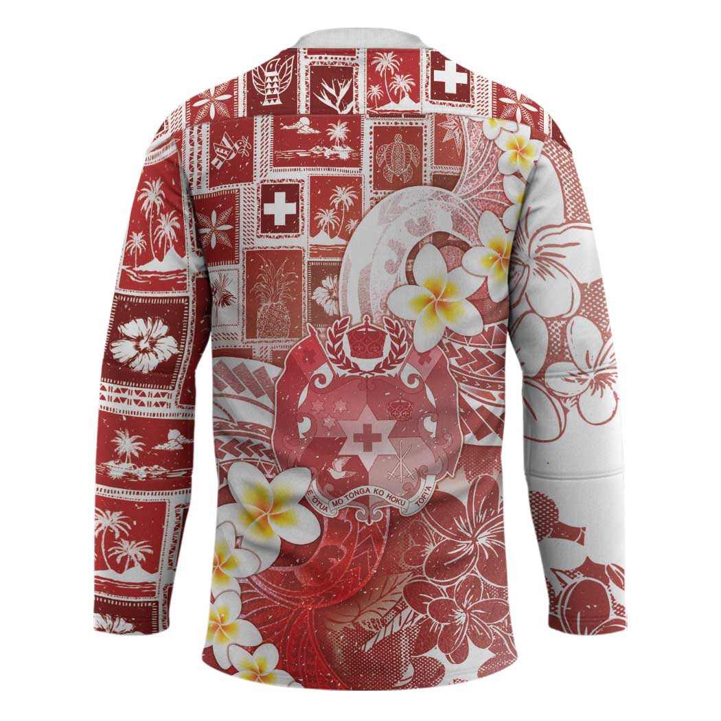 Tonga Christmas Hockey Jersey Kilisimasi Fiefia Retro Style Red - Polynesian Pride