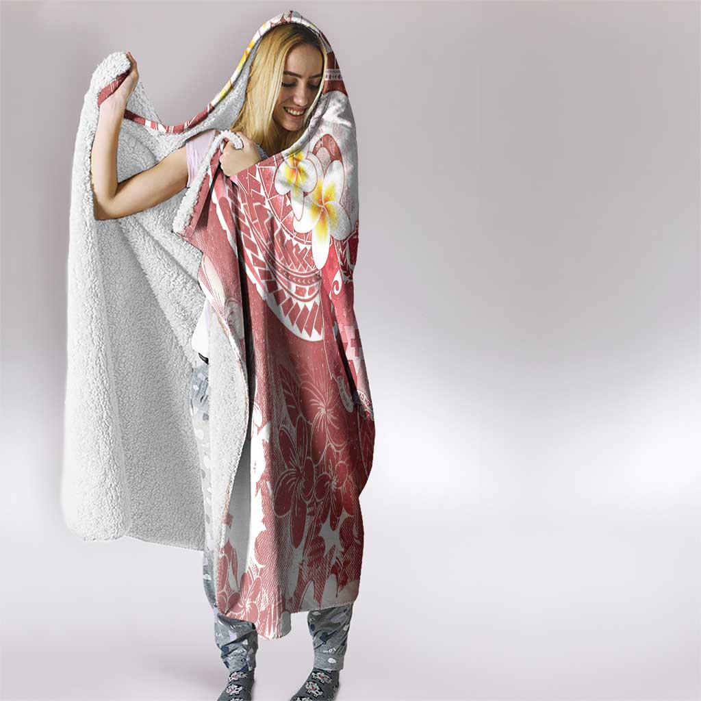 Tonga Christmas Hooded Blanket Kilisimasi Fiefia Retro Style Red - Polynesian Pride