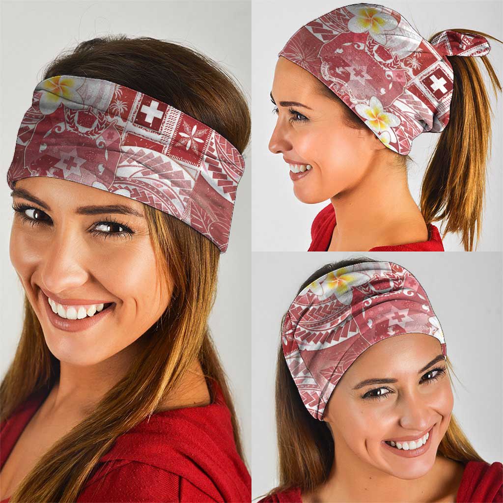 Tonga Christmas Neck Gaiter Kilisimasi Fiefia Retro Style Red - Polynesian Pride