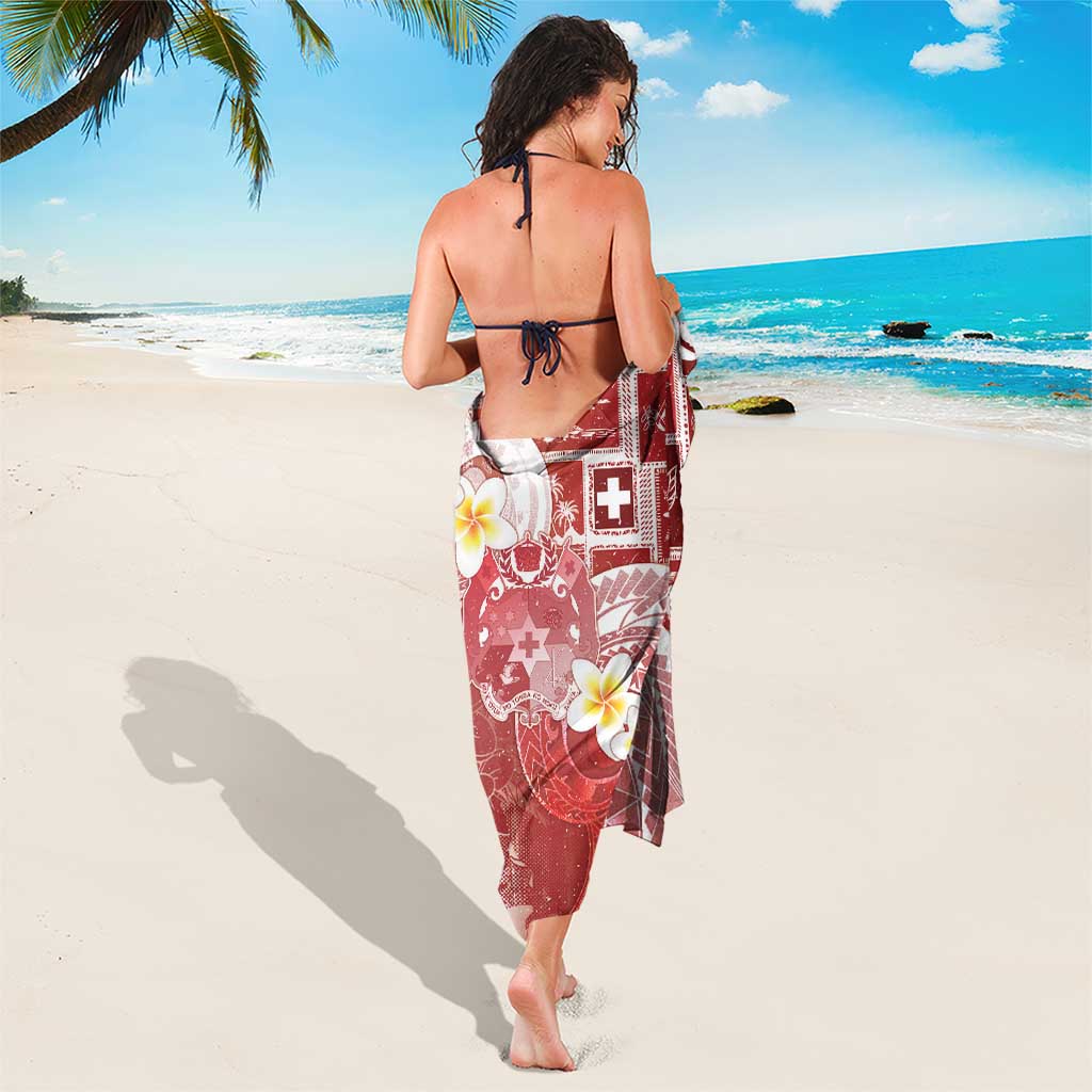 Tonga Christmas Sarong Kilisimasi Fiefia Retro Style Red - Polynesian Pride