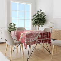 Tonga Christmas Tablecloth Kilisimasi Fiefia Retro Style Red - Polynesian Pride