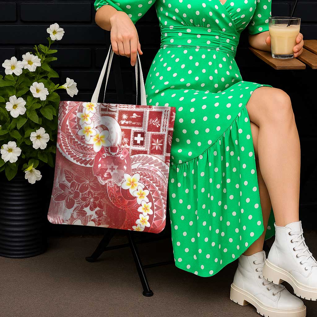Tonga Christmas Tote Bag Kilisimasi Fiefia Retro Style Red - Polynesian Pride
