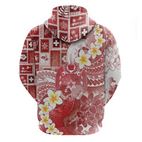 Tonga Christmas Zip Hoodie Kilisimasi Fiefia Retro Style Red - Polynesian Pride